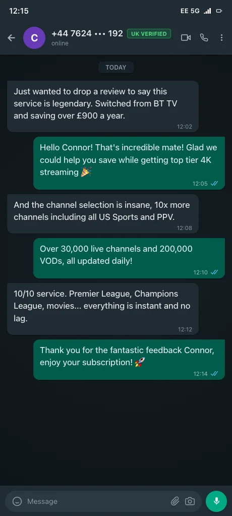 Verified customer review screenshot 9